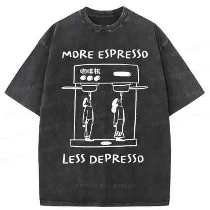 Tokyo-Tiger Automatic Coffee Machine Washed T-Shirt