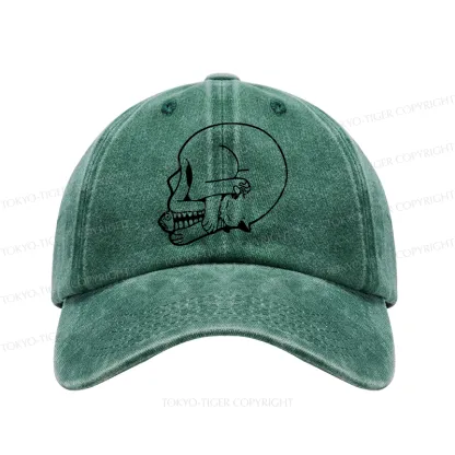 Tokyo-Tiger Funny Cat Eating Fish Washed Cap