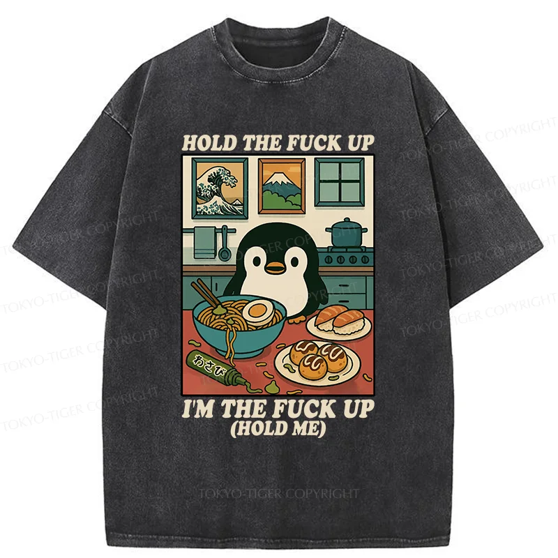 Tokyo-Tiger Troublesome Penguin Washed T-Shirt