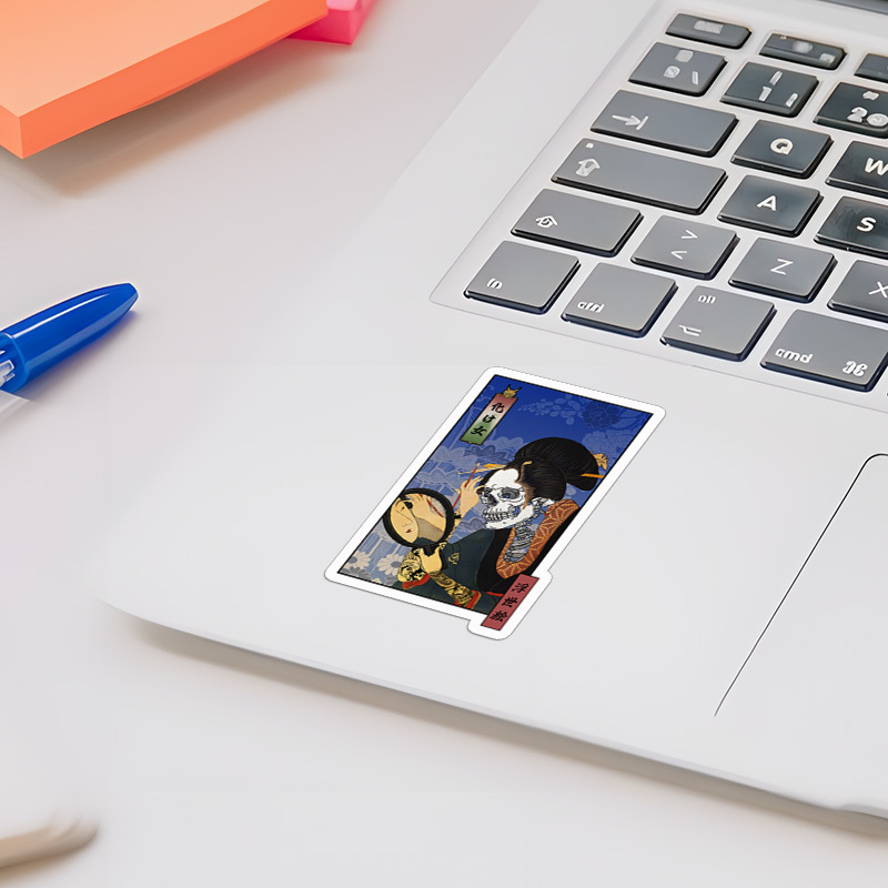 Tokyo-Tiger Ukiyoe Skeleton Girl Sticker