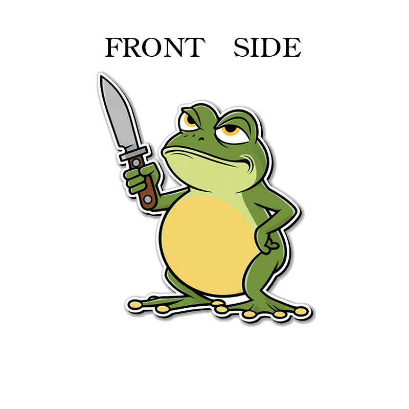 Tokyo-Tiger Funny Frog Holding A Knife Fridge Magnet