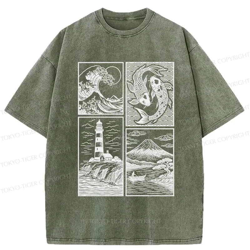 Tokyo-Tiger Japan Is Calling Me Washed T-Shirt