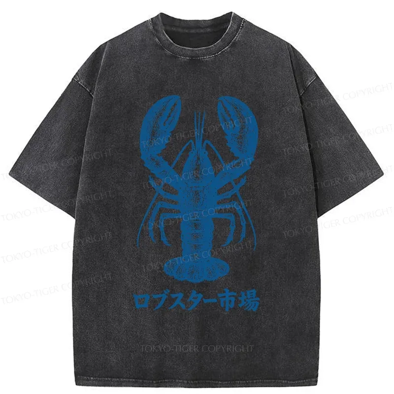 Tokyo-Tiger Lobster Market Washed T-Shirt