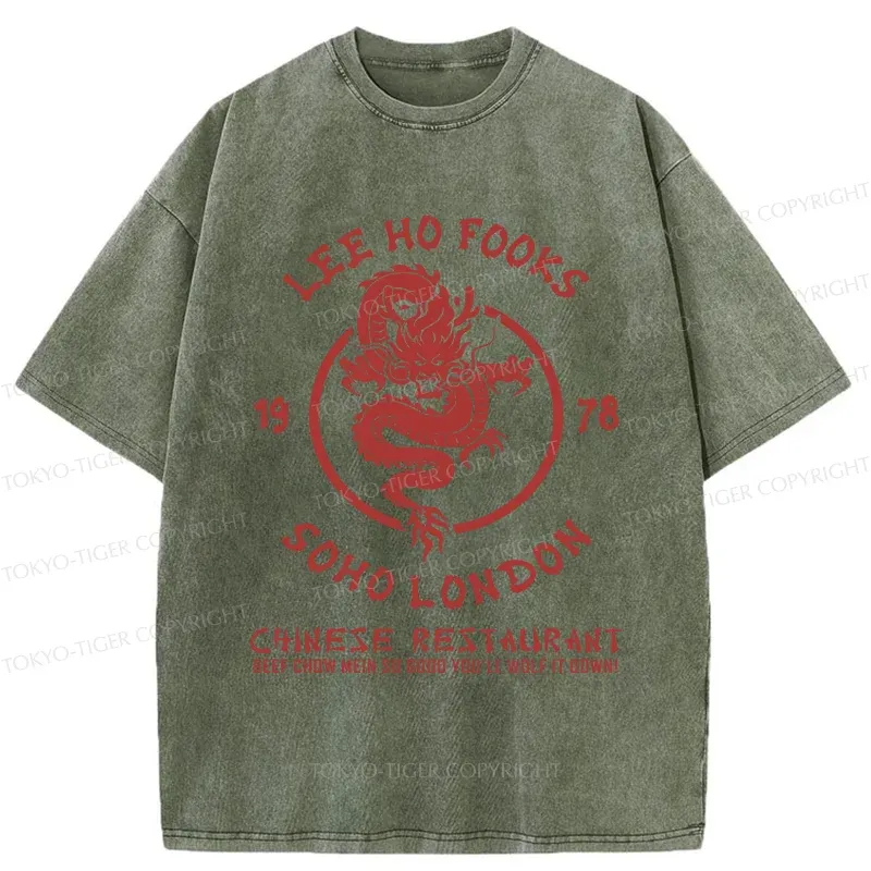 Tokyo-Tiger Chinese Restaurant Washed T-Shirt