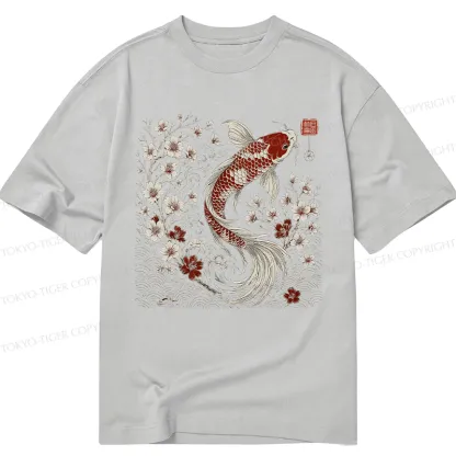 Tokyo-Tiger Vintage Sakura And Koi Classic T-Shirt