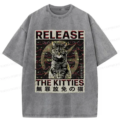 Tokyo-Tiger Release The Cat Washed T-Shirt