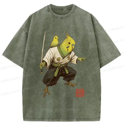 Tokyo-Tiger Parro Samurai Washed T-Shirt