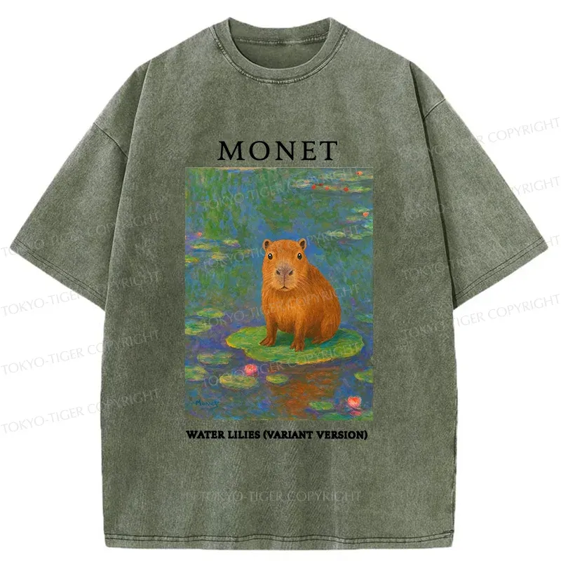 Tokyo-Tiger Monet's Capybara Washed T-Shirt