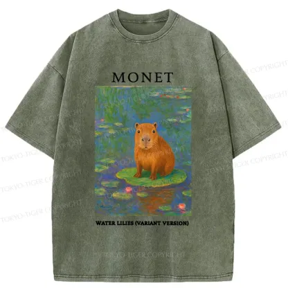 Tokyo-Tiger Monet's Capybara Washed T-Shirt