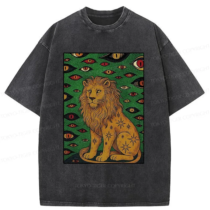Tokyo-Tiger Mysterious Lion Washed T-Shirt