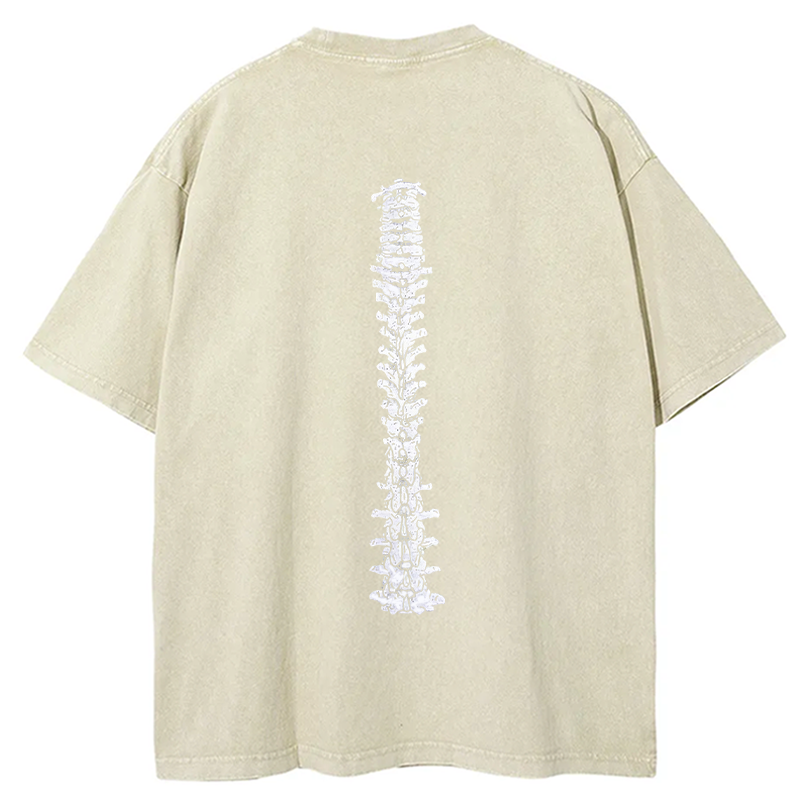 Tokyo-Tiger Spine Back Washed T-Shirt