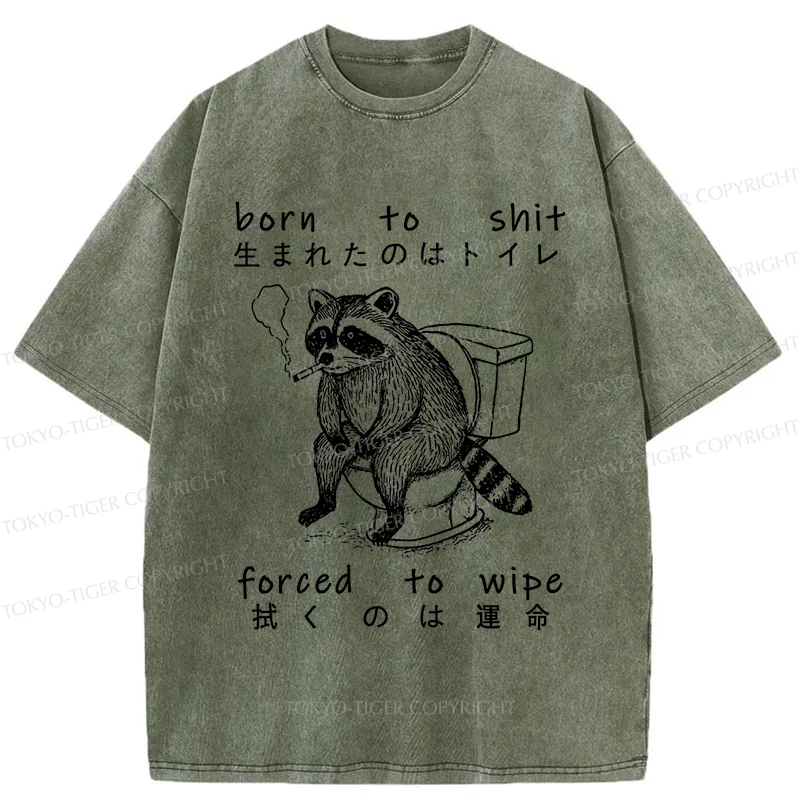 Tokyo-Tiger Decadent Raccoon Washed T-Shirt