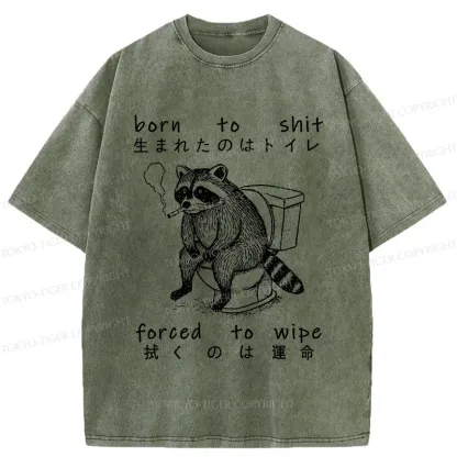 Tokyo-Tiger Decadent Raccoon Washed T-Shirt