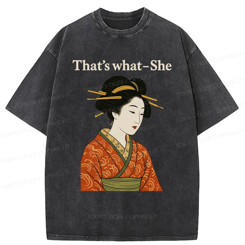 Tokyo-Tiger Geisha's Joke Washed T-Shirt
