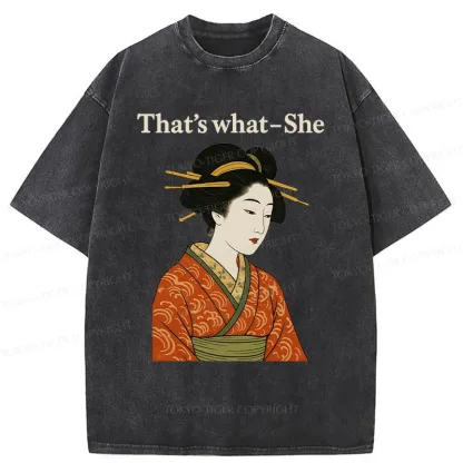 Tokyo-Tiger Geisha's Joke Washed T-Shirt