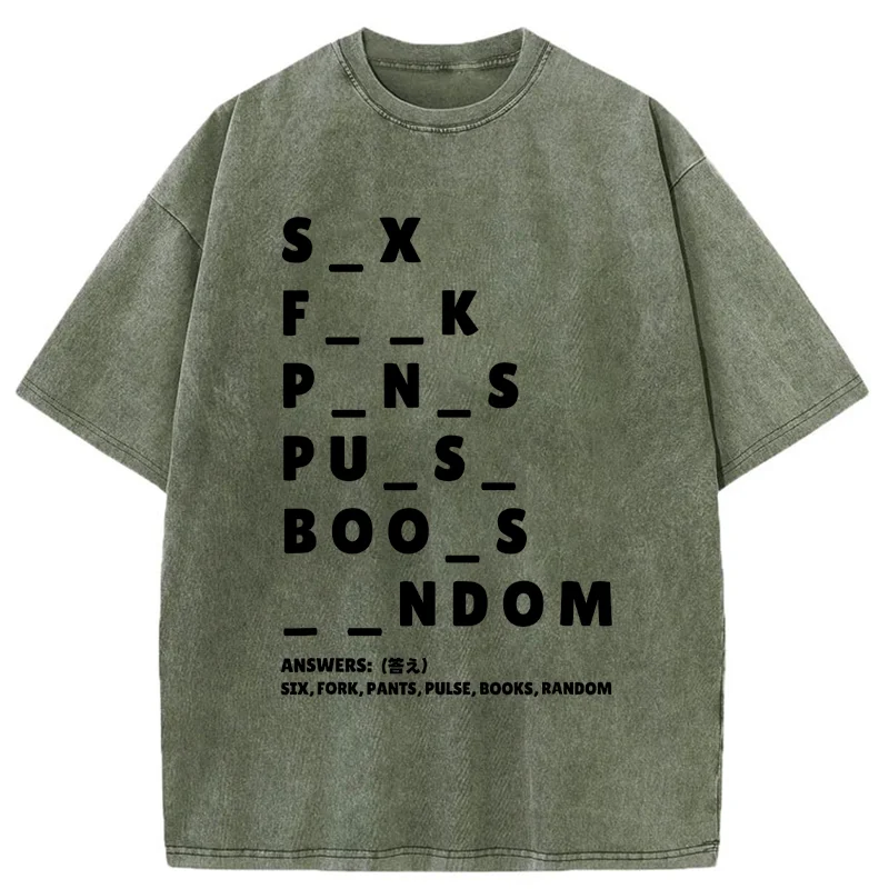 Tokyo-Tiger Fill In The Blanks Washed T-Shirt