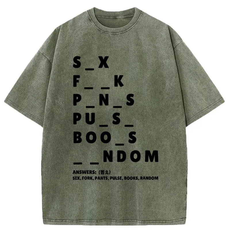 Tokyo-Tiger Fill In The Blanks Washed T-Shirt