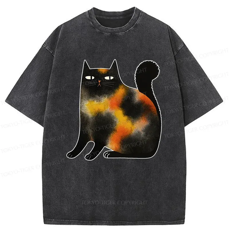 Tokyo-Tiger Tie-Dye Kitten Washed T-Shirt