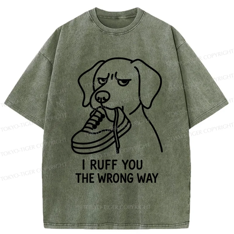 Tokyo-Tiger Dog's Accidental Mistake Washed T-Shirt
