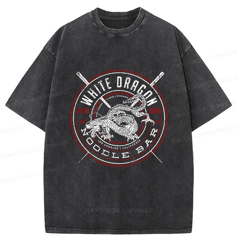 Tokyo-Tiger White Dragon Ramen Bar Washed T-Shirt
