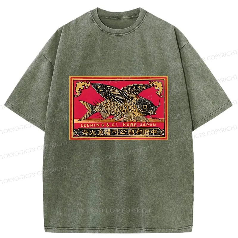 Tokyo-Tiger Flying Fish Washed T-Shirt