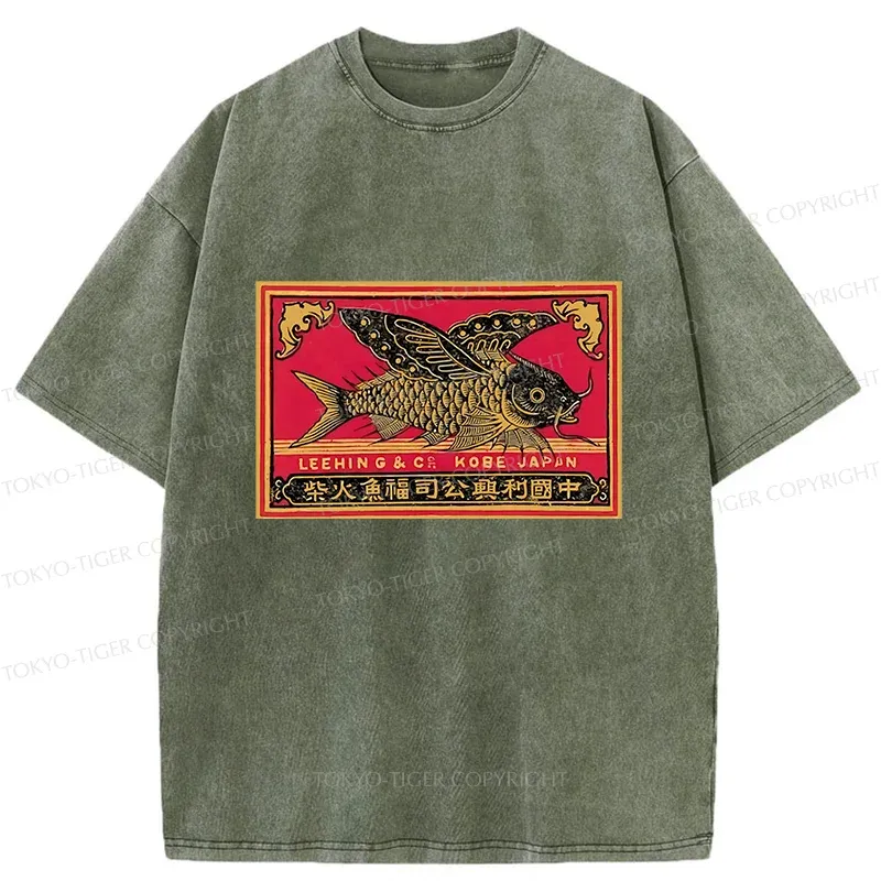 Tokyo-Tiger Flying Fish Washed T-Shirt