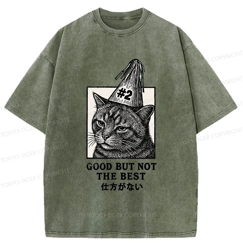 Tokyo-Tiger Second Place Cat Washed T-Shirt