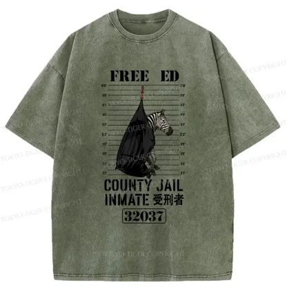 Tokyo-Tiger Zebra Caught Washed T-Shirt