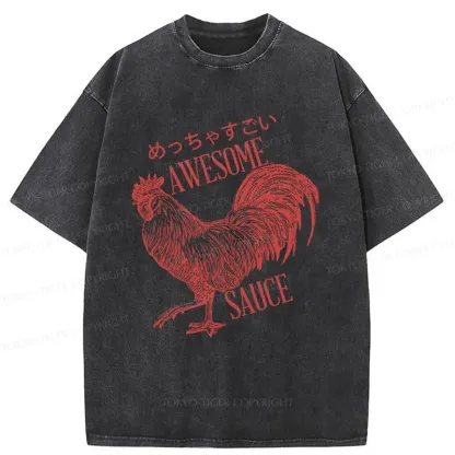 Tokyo-Tiger Excited Chicken Washed T-Shirt
