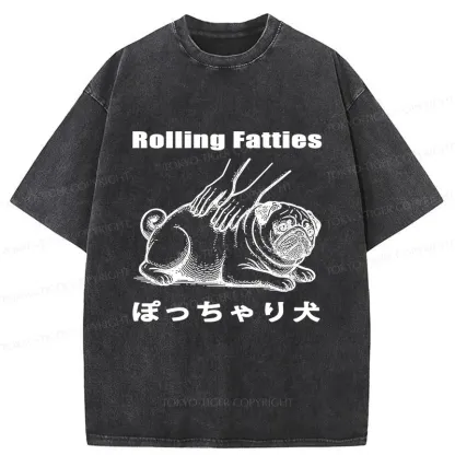 Tokyo-Tiger Chubby Dog Washed T-Shirt