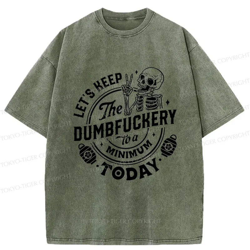 Tokyo-Tiger Let's Stop Doing Stupid Things Washed T-Shirt