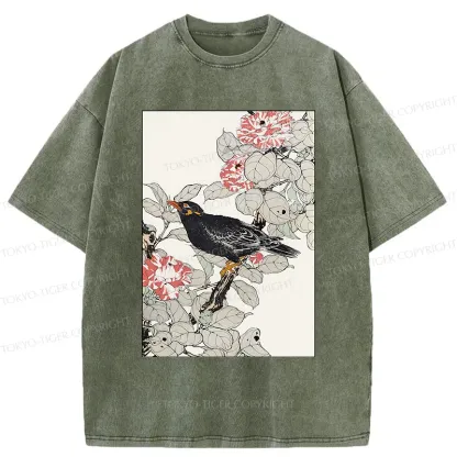Tokyo-Tiger Retro Bird Washed T-Shirt