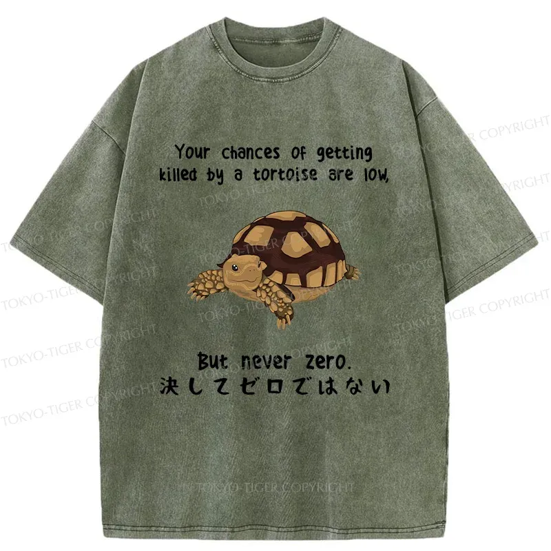 Tokyo-Tiger Funny Turtle Jokes Washed T-Shirt