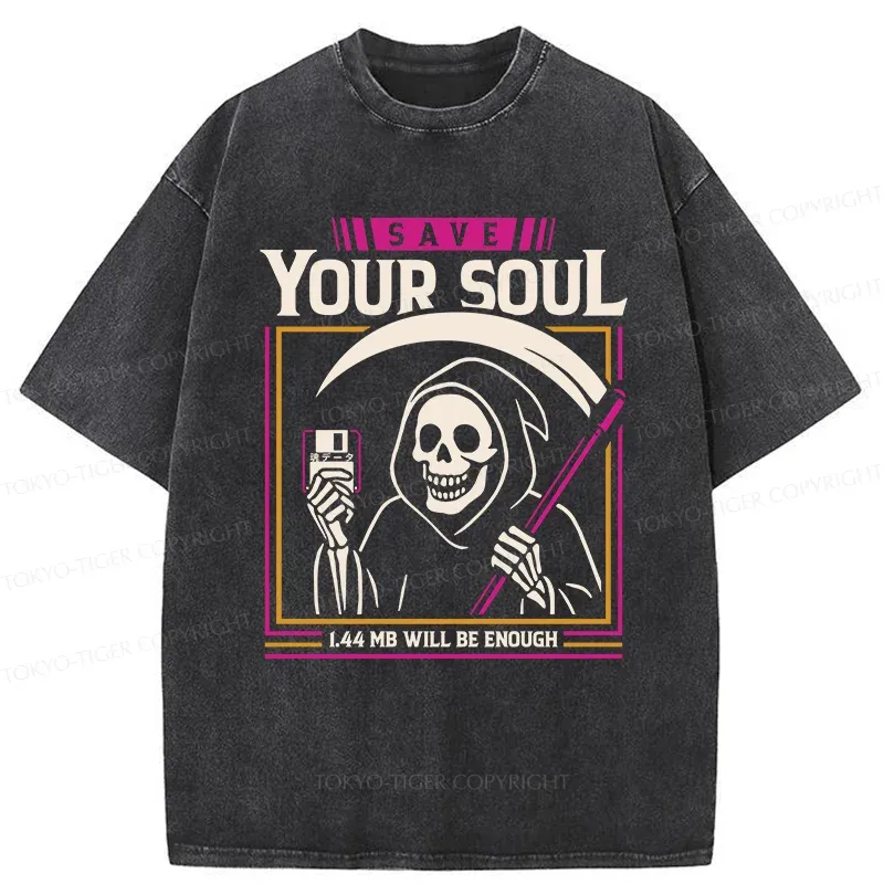 Tokyo-Tiger Store Your Soul Washed T-Shirt