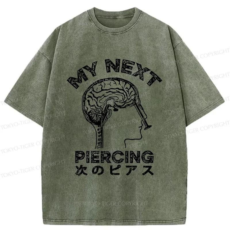 Tokyo-Tiger Next Piercing Surgery Washed T-Shirt