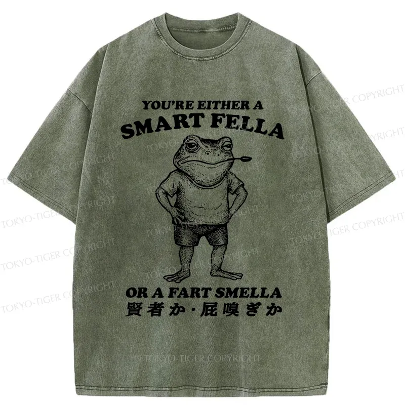 Tokyo-Tiger Farting Frog Washed T-Shirt
