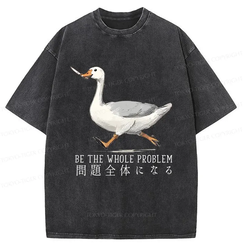 Tokyo-Tiger Running Stupid Goose Washed T-Shirt
