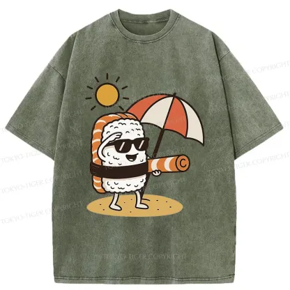 Tokyo-Tiger Summer Sushi Washed T-Shirt