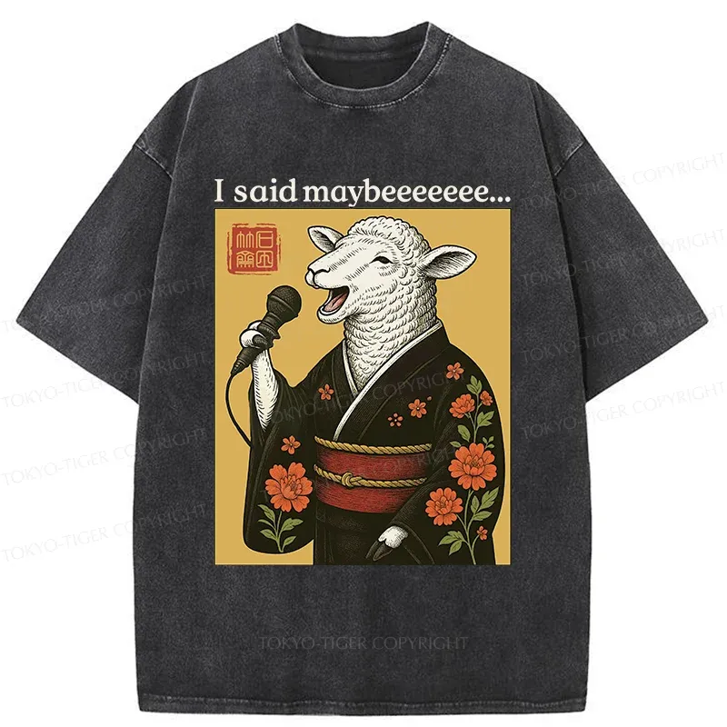 Tokyo-Tiger Singing Sheep Washed T-Shirt