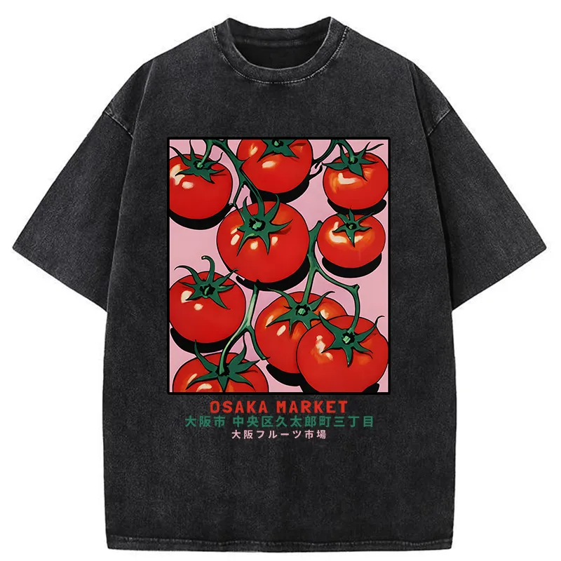 Tokyo-Tiger Osaka Market Tomato Washed T-Shirt