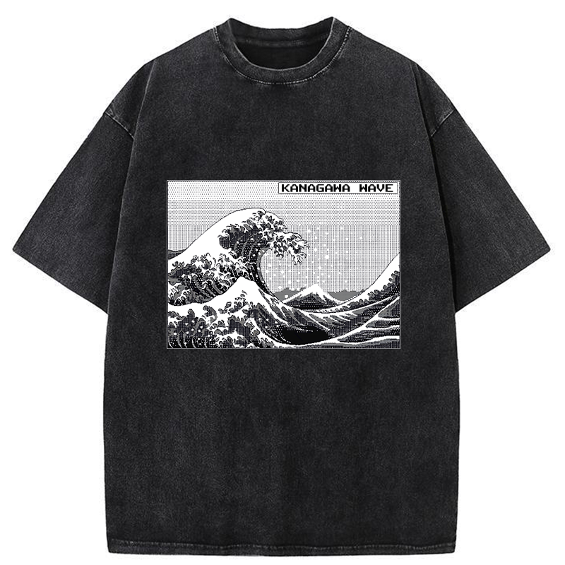 Tokyo-Tiger Kanagawa Wave Washed T-Shirt