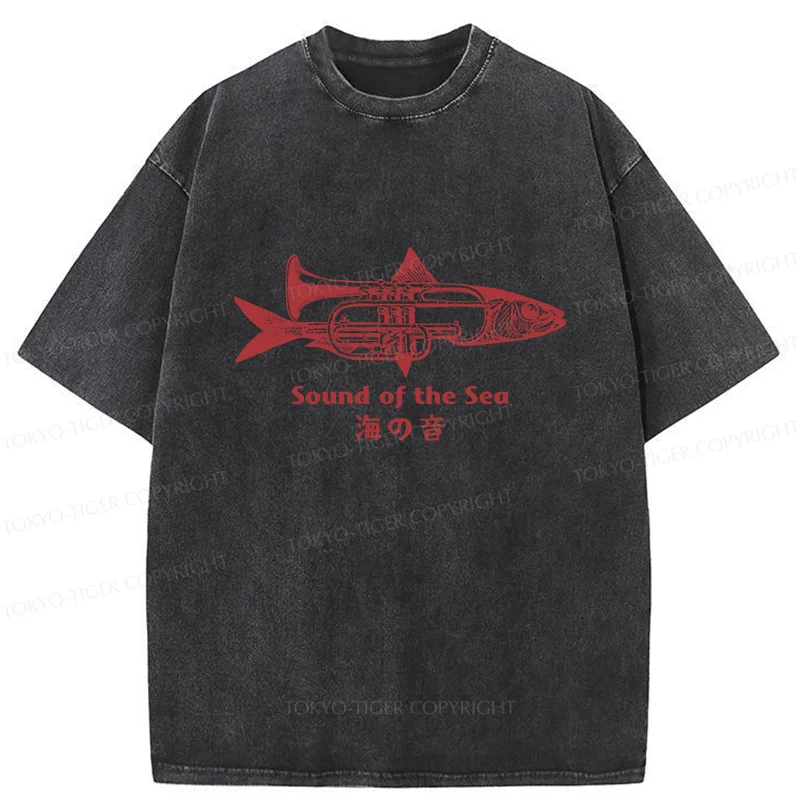 Tokyo-Tiger Sound Of The Sea Washed T-Shirt