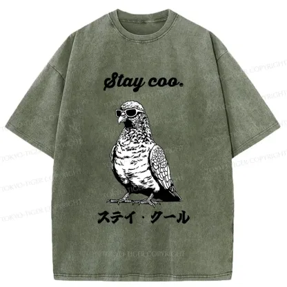 Tokyo-Tiger Keep Cool Pigeon Washed T-Shirt