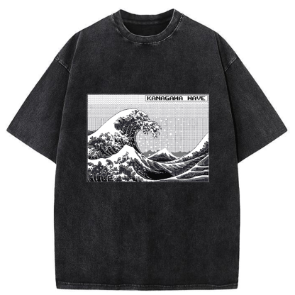 Tokyo-Tiger Kanagawa Wave Washed T-Shirt