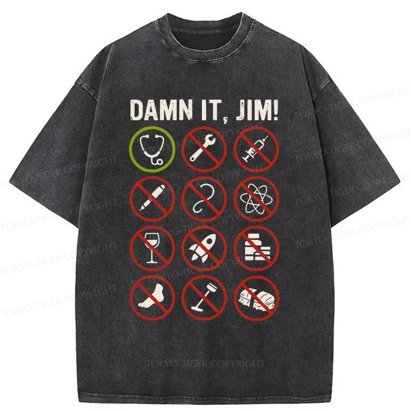 Tokyo-Tiger Doctors Only Washed T-Shirt