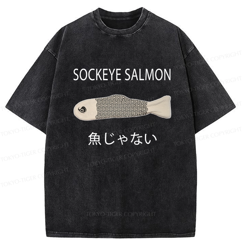 Tokyo-Tiger Sockeye Salmon Washed T-Shirt