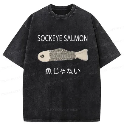 Tokyo-Tiger Sockeye Salmon Washed T-Shirt