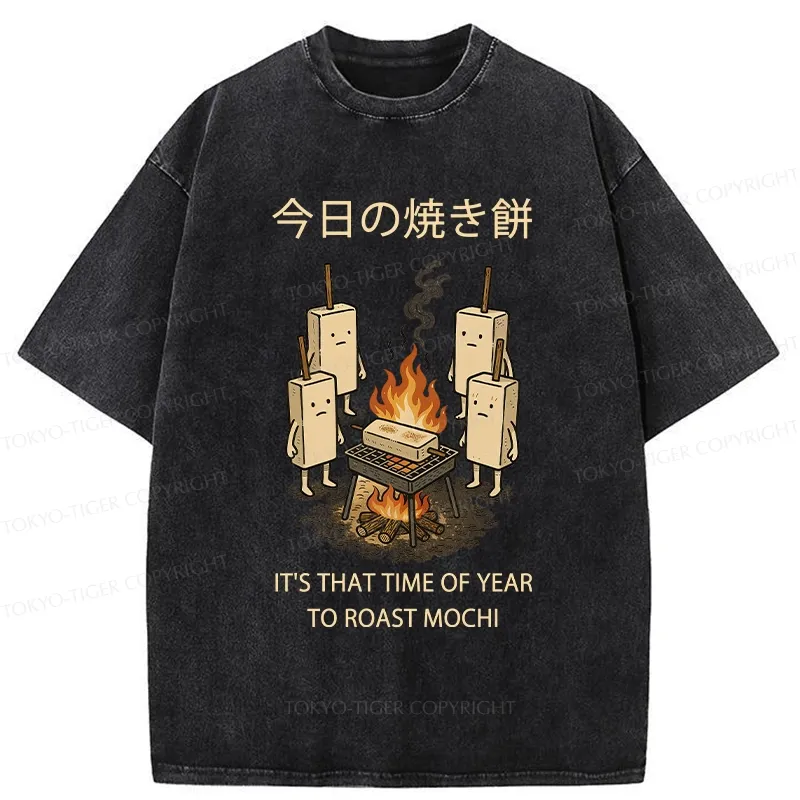 Tokyo-Tiger Today's Roast Mochi Washed T-Shirt