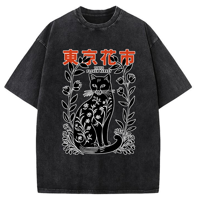 Tokyo-Tiger Tokyo Flower Market Washed T-Shirt