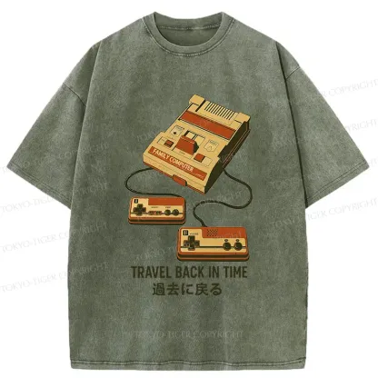 Tokyo-Tiger Game Consoles Of The Past Washed T-Shirt